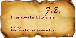 Frankovits Eliána névjegykártya